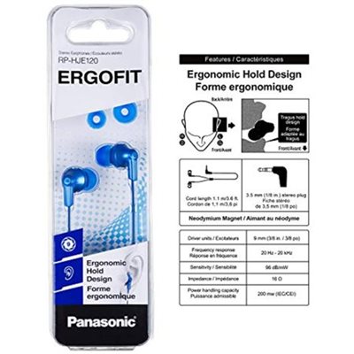 ÉCOUTEURS "ERGOFIT" - PANASONIC - BLEU