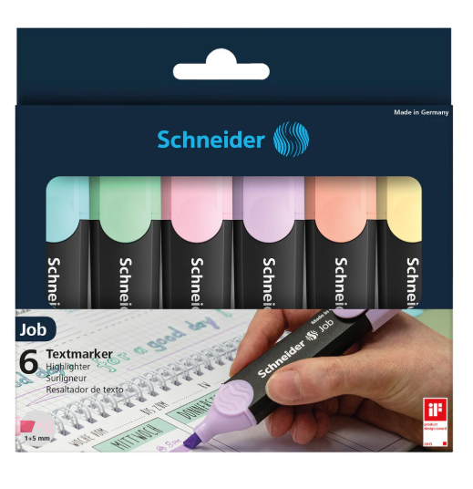ENS DE 6 SURLIGNEUR PASTEL