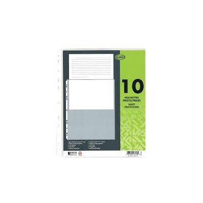POCHETTES PROTECTRICES - PQT / 10 - FORMAT LETTRE