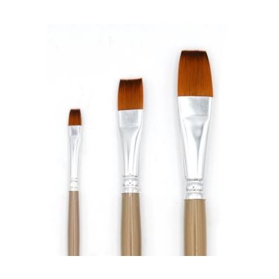 PINCEAUX CARRES SYNTHETIQUES, PQT DE 3