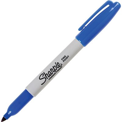 MARQUEUR PERMANENT À POINTE FINE - SHARPIE - BLEU