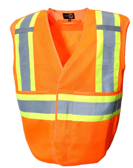 DOSSARD ORANGE 5 POINTS 2 POCHES L / XL