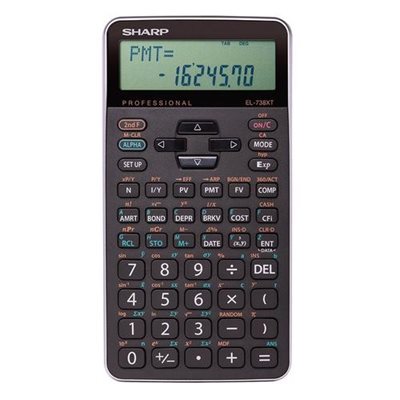 CALCULATRICE FINANCIÈRE - MODEL "EL-738XTB" - SHARP